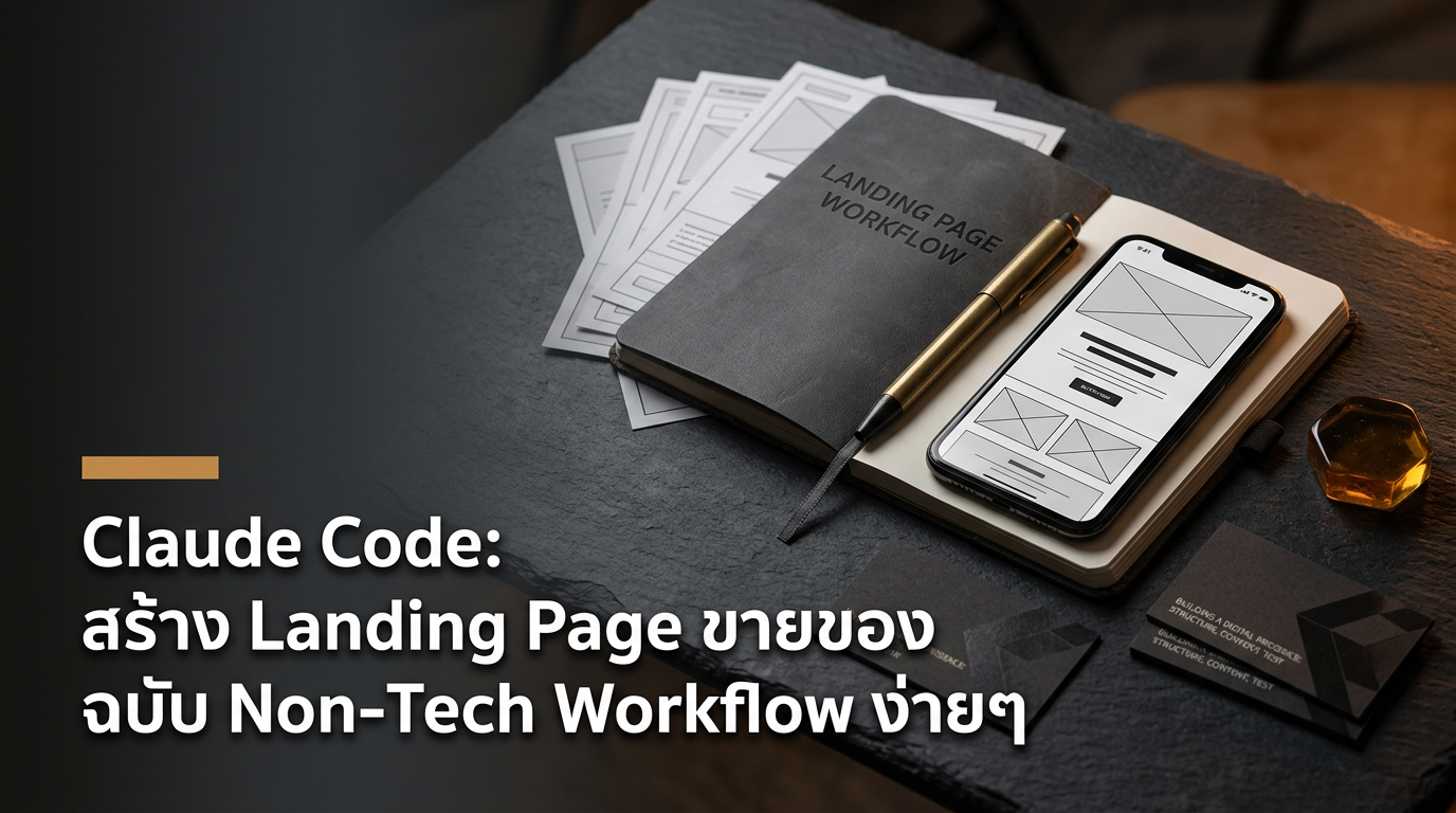 Claude Code: สร้าง Landing Page ขายของ ฉบับ Non-Tech Workflow ง่ายๆ — Claude Code: สร้าง Landing Page ขายของ ฉบับ Non-Tech Workflow ง่ายๆ, Claude Code, ทำเว็บด้วย Claude, สอนทำ web ด้วย Claude, Claude ทำอะไรได้บ้าง, เรีย