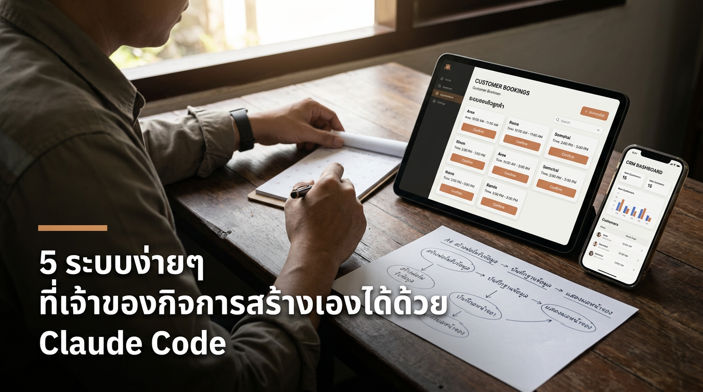 5 ระบบง่ายๆ ที่เจ้าของกิจการสร้างเองได้ด้วย Claude Code