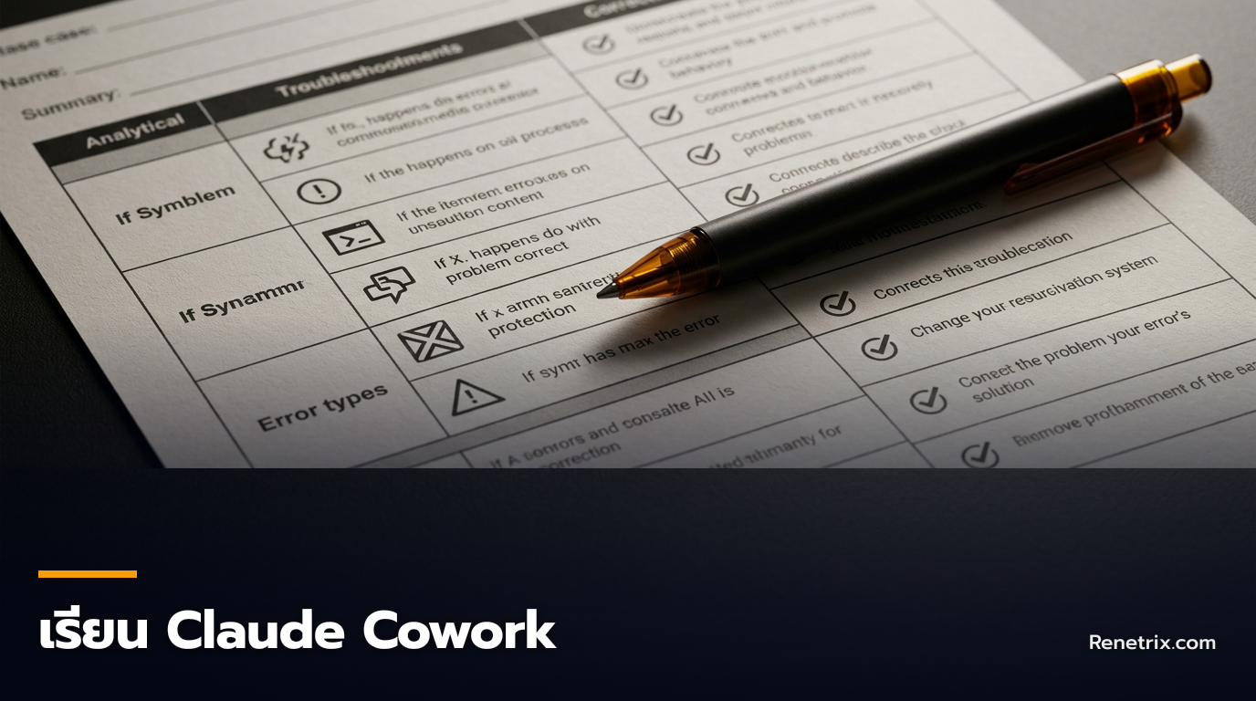 วิธีใช้ Claude Cowork ทำงานแทนคุณ: 4 ข้อผิดพลาดที่ทำให้ AI ทำงานพัง พร้อมวิธีแก้ไขทันที — วิธีใช้ Claude Cowork ทำงานแทนคุณ: 4 ข้อผิดพลาดที่ทำให้ AI ทำงานพัง พร้อมวิธีแก้ไขทันที, เรียน Claude Cowork, อบรม Claude Cowork,