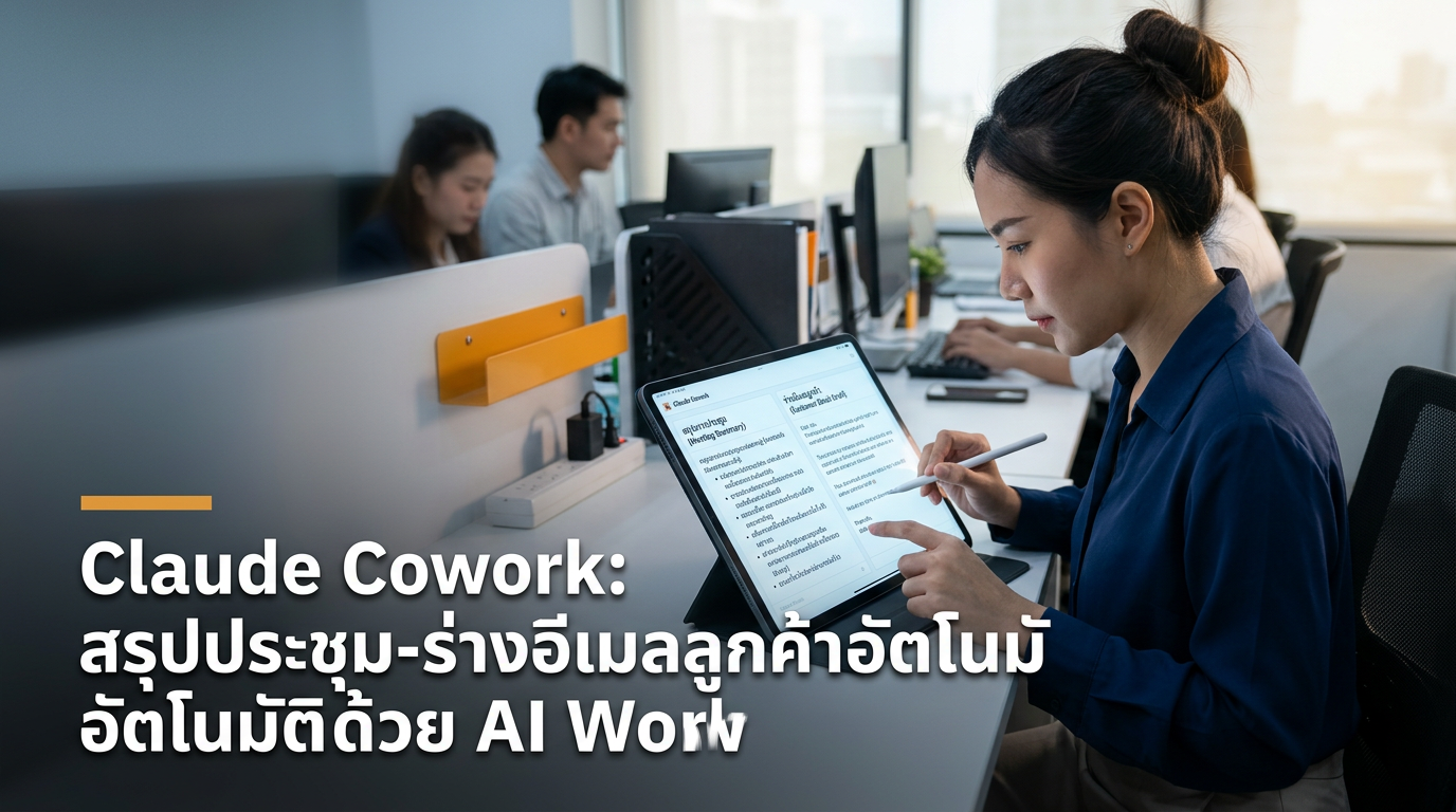 Claude Cowork: สรุปประชุม-ร่างอีเมลลูกค้าอัตโนมัติด้วย AI Workflow