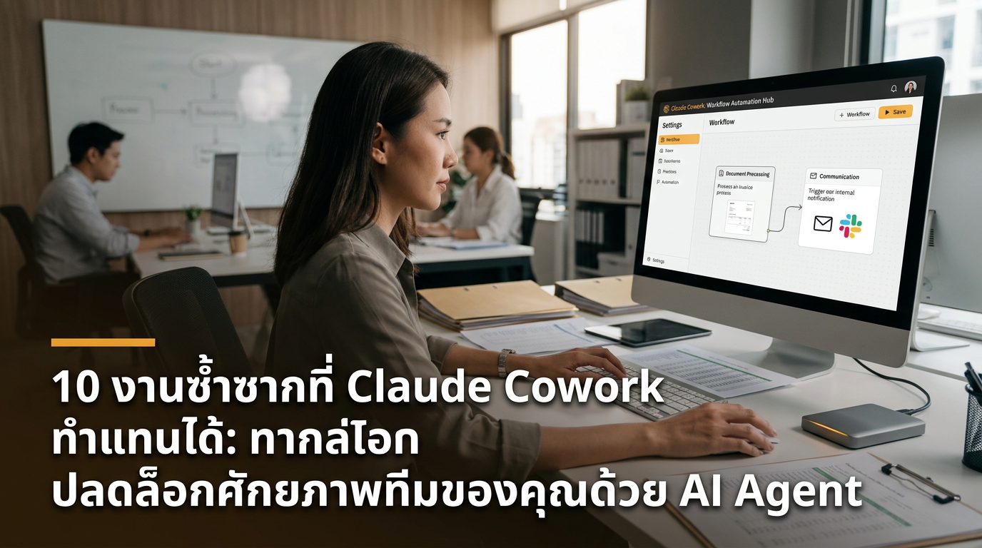 10 งานซ้ำซากที่ Claude Cowork ทำแทนได้: ปลดล็อกศักยภาพทีมของคุณด้วย AI Agent
