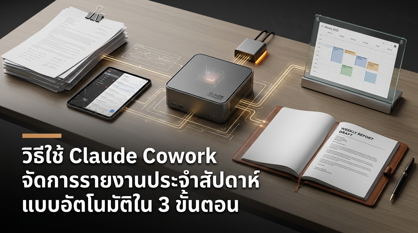 วิธีใช้ Claude Cowork จัดการรายงานประจำสัปดาห์แบบอัตโนมัติใน 3 ขั้นตอน