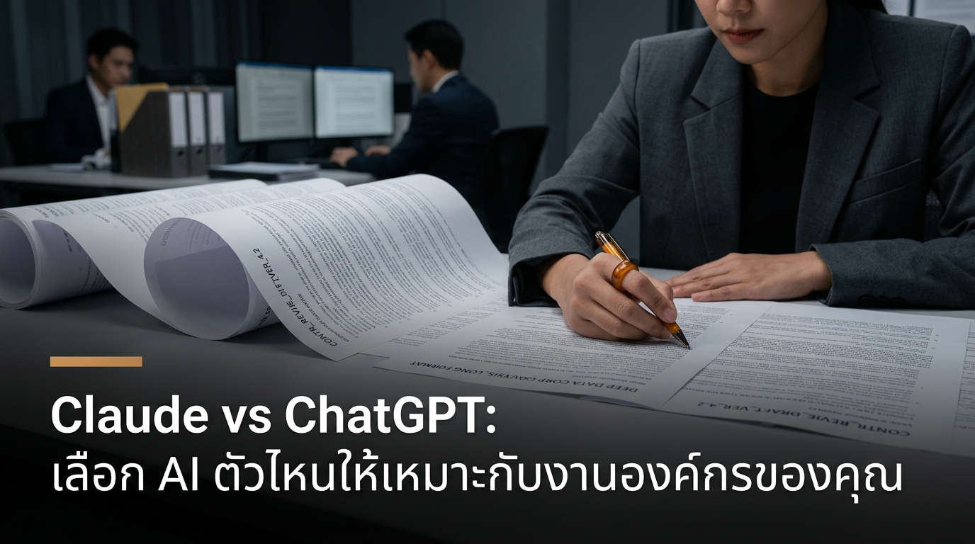 Claude vs ChatGPT: เลือก AI ตัวไหนให้เหมาะกับงานองค์กรของคุณ