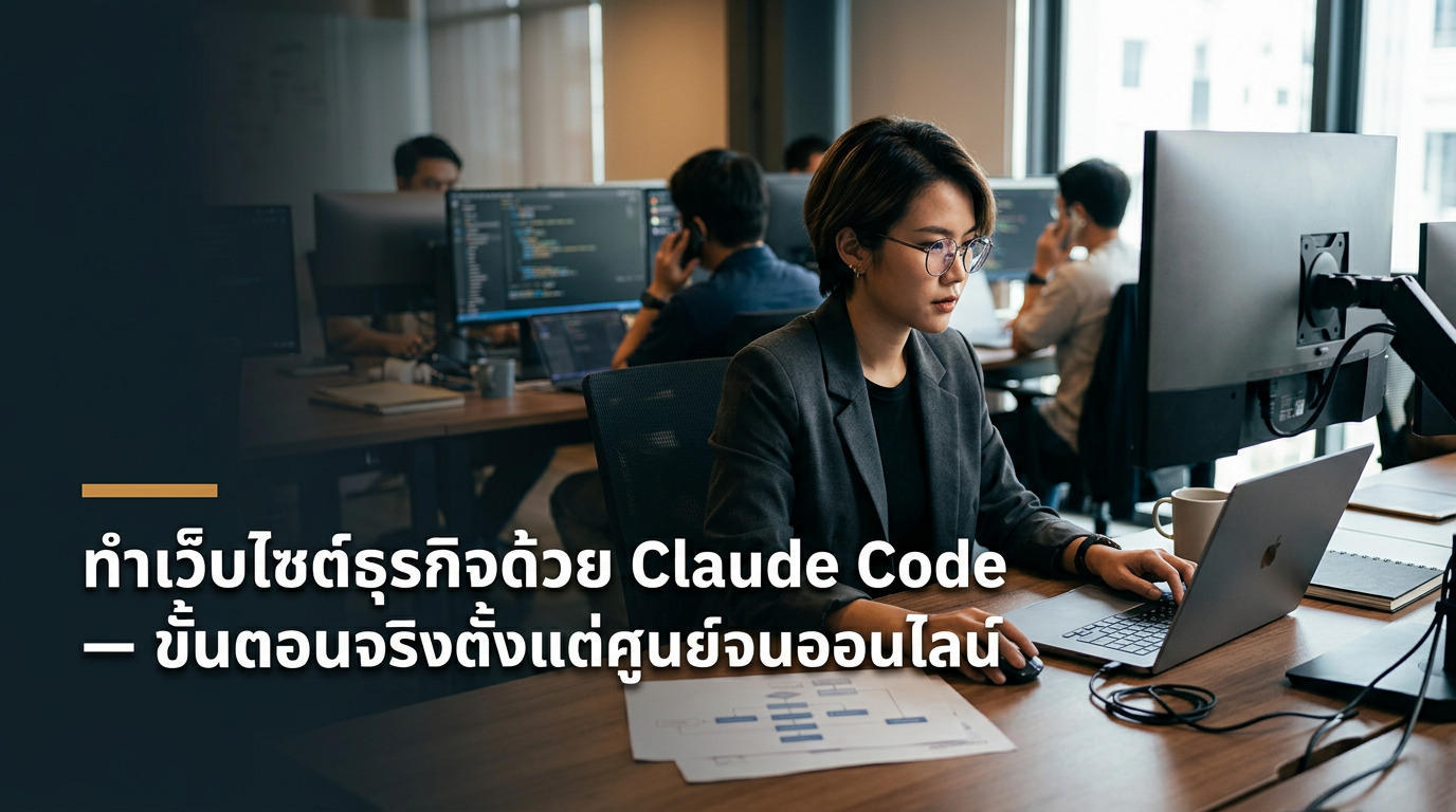 ทำเว็บไซต์ธุรกิจด้วย Claude Code — ขั้นตอนจริงตั้งแต่ศูนย์จนออนไลน์