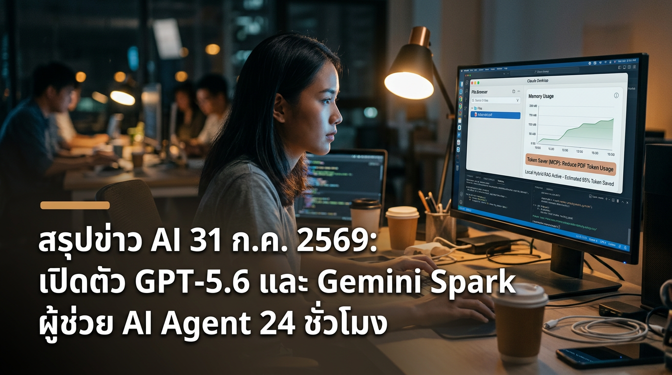 สรุปข่าว AI 31 ก.ค. 2569: เปิดตัว GPT-5.6 และ Gemini Spark ผู้ช่วย AI Agent 24 ชั่วโมง