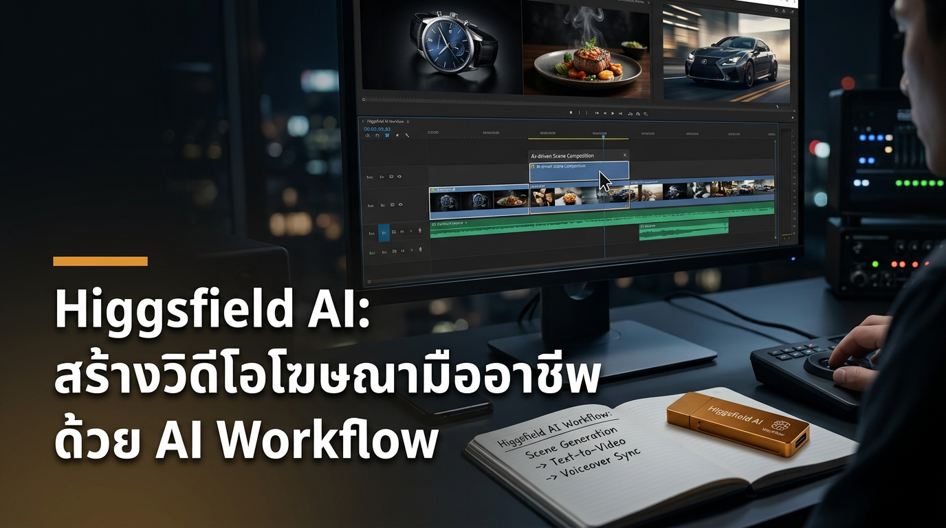 Higgsfield AI: สร้างวิดีโอโฆษณามืออาชีพด้วย AI Workflow