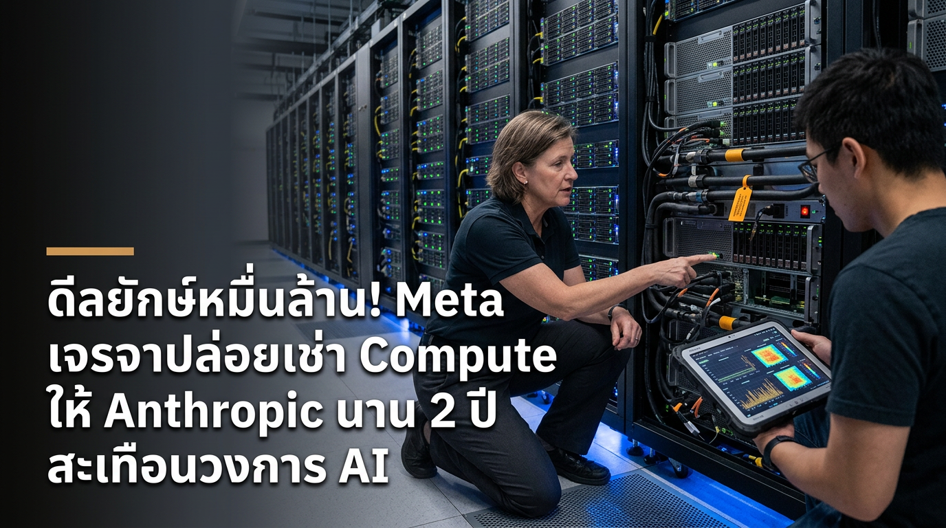 ดีลยักษ์หมื่นล้าน! Meta เจรจาปล่อยเช่า Compute ให้ Anthropic นาน 2 ปี สะเทือนวงการ AI